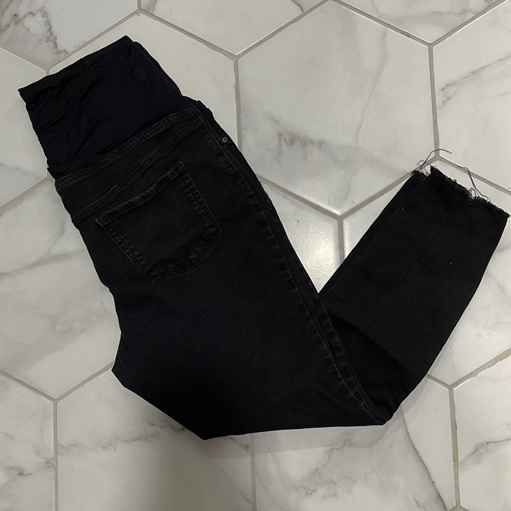 Isabel Maternity Black Distressed Skinny Jeans